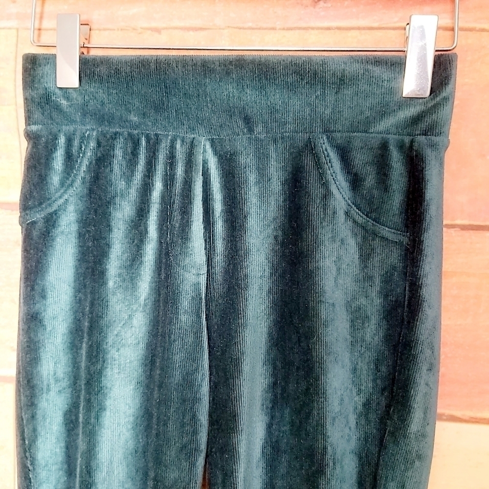 Vintage velvet velour legging green Super Soft Corduroy Size XS Y2K